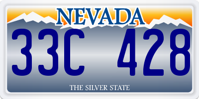 NV license plate 33C428
