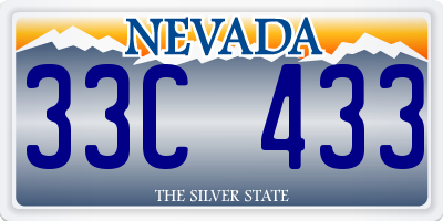 NV license plate 33C433