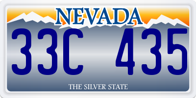 NV license plate 33C435