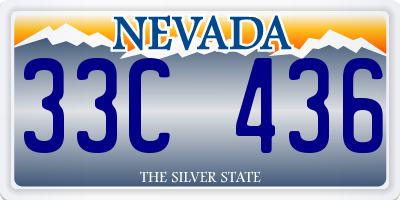 NV license plate 33C436