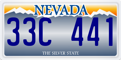 NV license plate 33C441