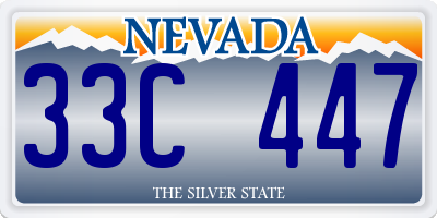 NV license plate 33C447