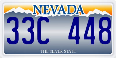 NV license plate 33C448