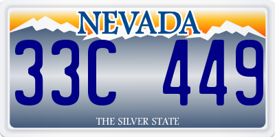 NV license plate 33C449