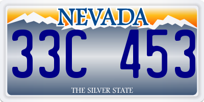 NV license plate 33C453