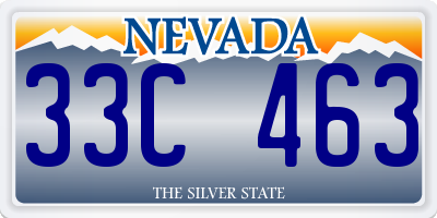 NV license plate 33C463