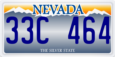 NV license plate 33C464