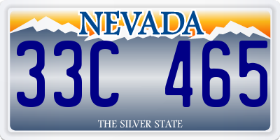 NV license plate 33C465