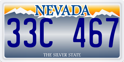 NV license plate 33C467
