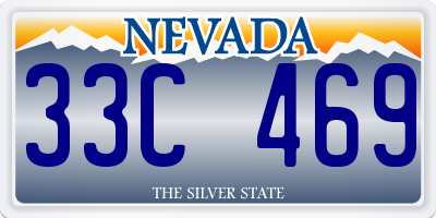 NV license plate 33C469