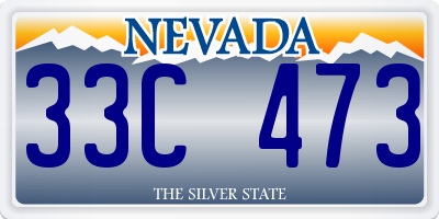 NV license plate 33C473
