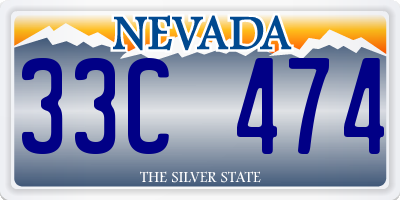 NV license plate 33C474