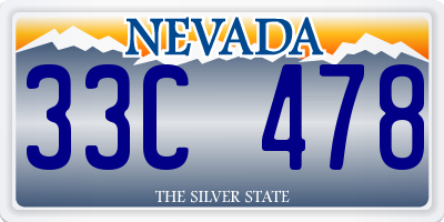 NV license plate 33C478