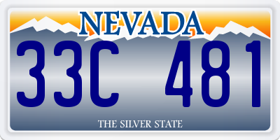 NV license plate 33C481