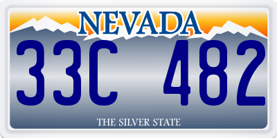 NV license plate 33C482