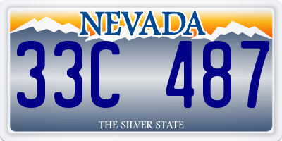 NV license plate 33C487