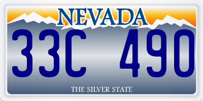 NV license plate 33C490