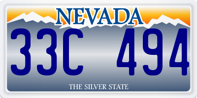 NV license plate 33C494