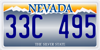 NV license plate 33C495