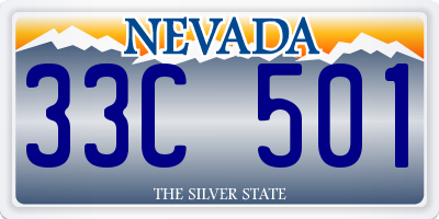 NV license plate 33C501
