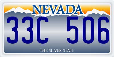 NV license plate 33C506