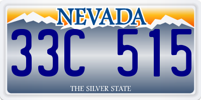 NV license plate 33C515