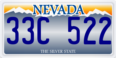 NV license plate 33C522