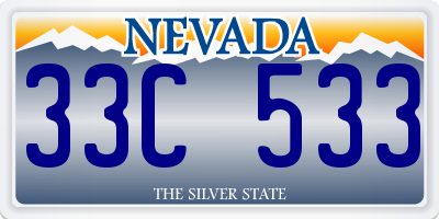 NV license plate 33C533