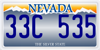 NV license plate 33C535