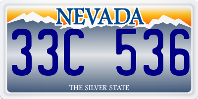 NV license plate 33C536