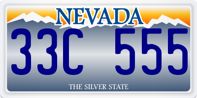 NV license plate 33C555