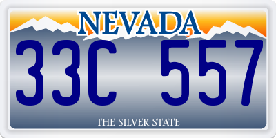 NV license plate 33C557