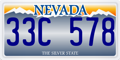 NV license plate 33C578