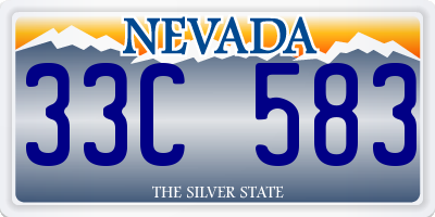 NV license plate 33C583