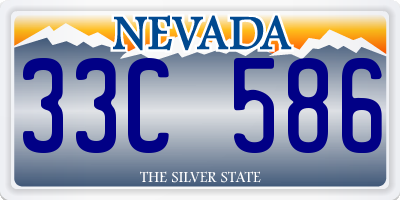 NV license plate 33C586
