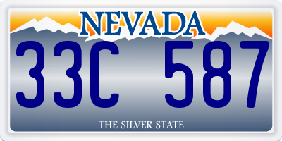 NV license plate 33C587