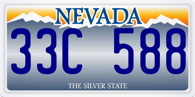 NV license plate 33C588