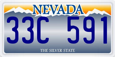 NV license plate 33C591