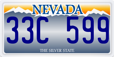 NV license plate 33C599