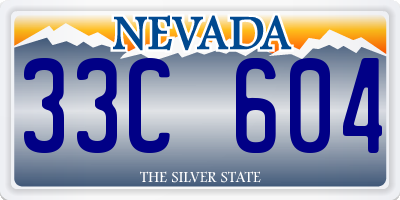 NV license plate 33C604