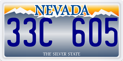 NV license plate 33C605