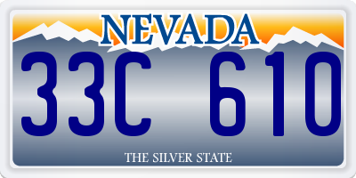 NV license plate 33C610