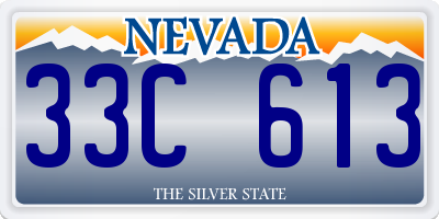NV license plate 33C613