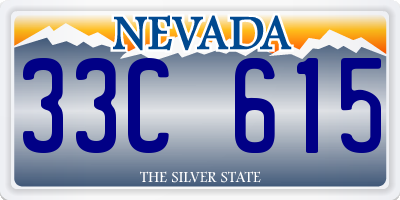 NV license plate 33C615