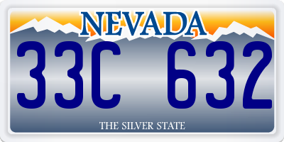 NV license plate 33C632