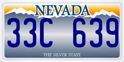 NV license plate 33C639