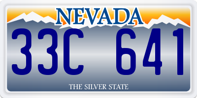 NV license plate 33C641