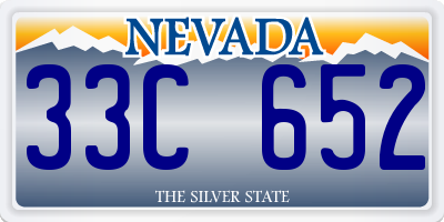 NV license plate 33C652