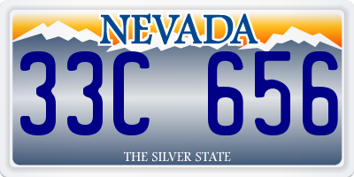 NV license plate 33C656