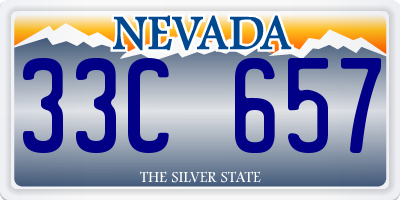 NV license plate 33C657